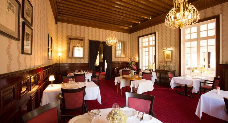 The dining room at Le Relais d'Aumale, Chantilly, near Paris, France