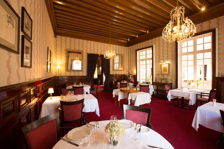 The dining room at Le Relais d'Aumale, Chantilly, near Paris, France