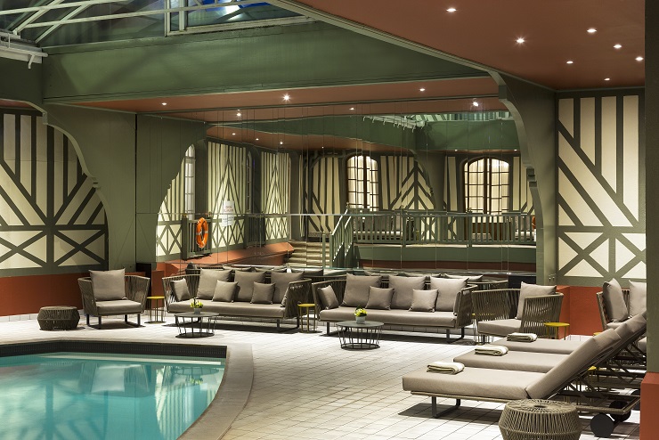 The indoor pool at Normandy Barriere, Deauville, France