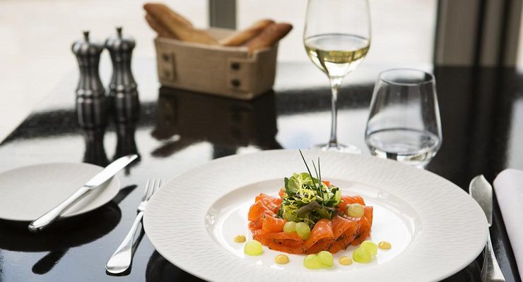 Fine dining at Trianon Palace, Versailles, France