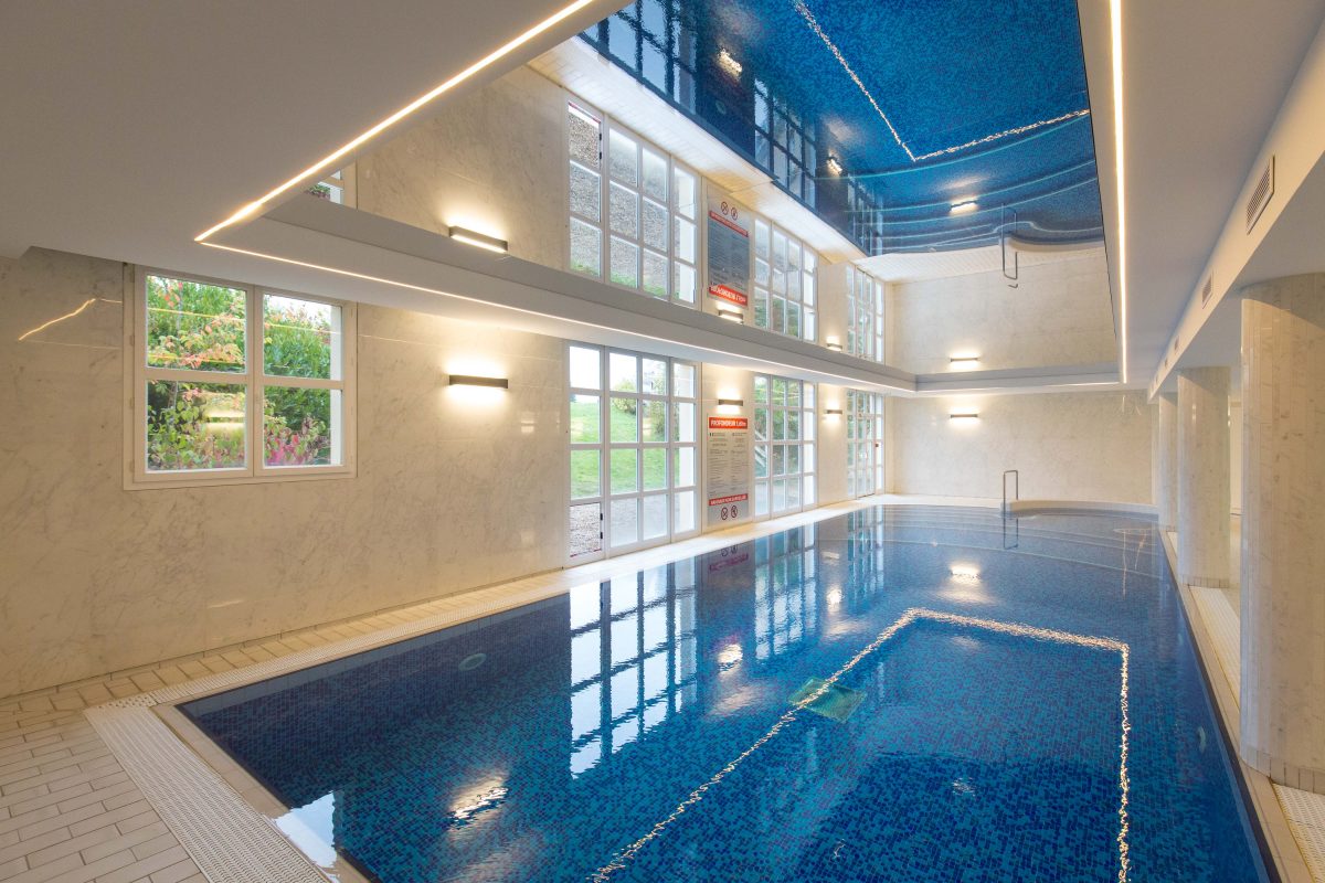 Enjoy the indoor swimming pool at Mercure Hotel, Chantilly, Paris, France