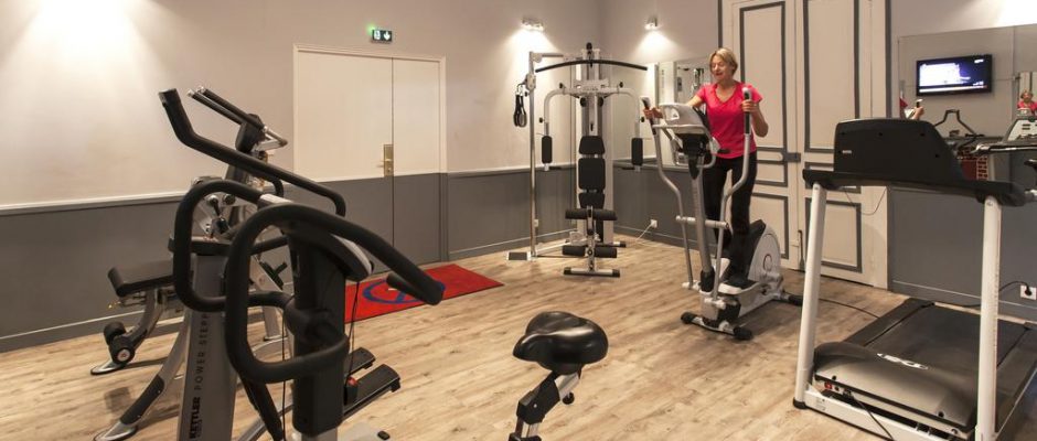 The gym at the Best Western Hermitage, Montreuil sur Mer, Northern France