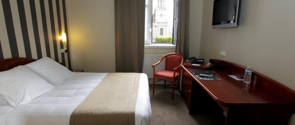 A double room at The Best Western Hermitage, Montreuil sur Mer, Northern France.