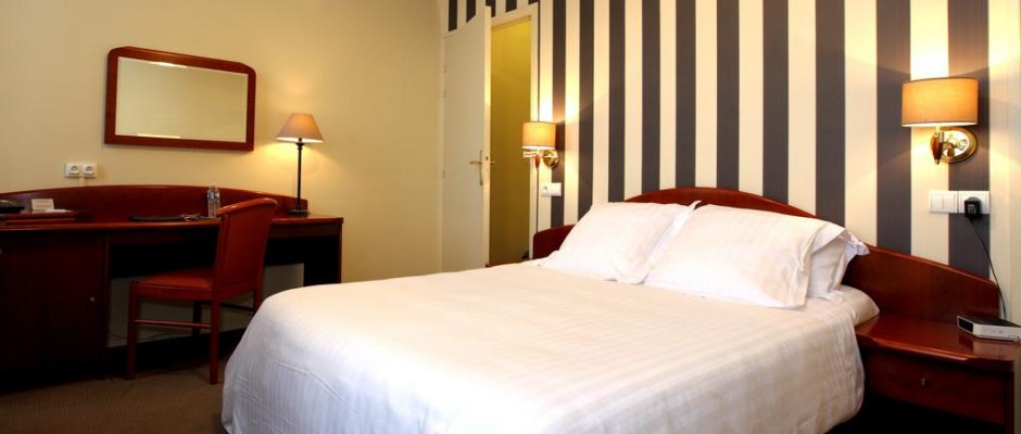A double room at The Best Western Hermitage, Montreuil sur Mer, Northern France.