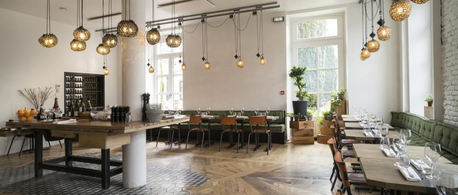 Modern dining at The Best Western Hermitage, Montreuil sur Mer, Northern France.