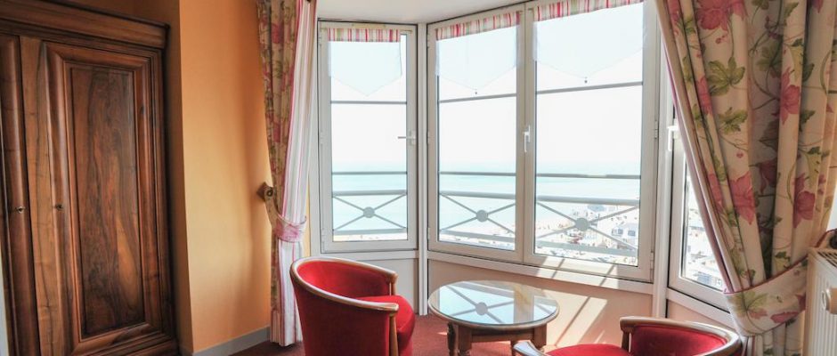 Views over Etretat from The Dormy House, Normandy, France