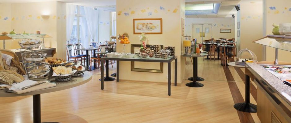 Buffet breakfast at Holiday Inn, Le Touquet, Northern France