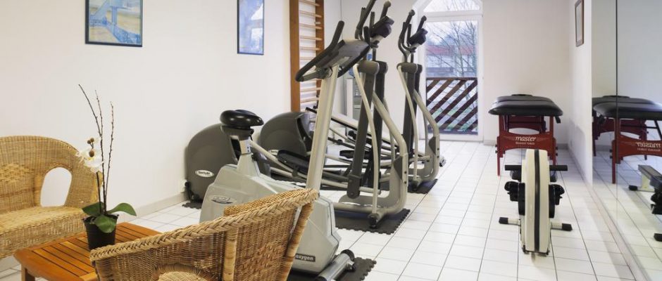 The gym at Holiday Inn, Le Touquet, Northern France