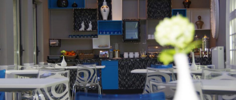 The breakfast room at Hotel du Centre, Wimereux, Northern France