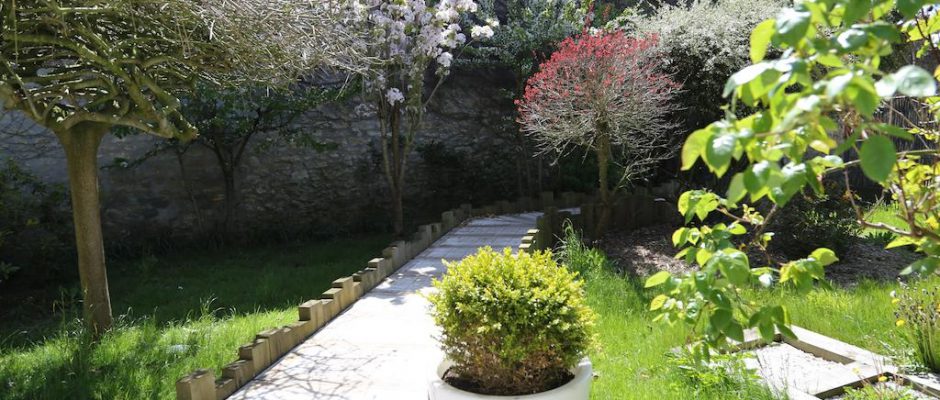 The gardens at Hotel du Centre, Wimereux, Northern France