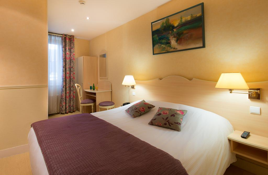 A double room at Hotel du Centre, Wimereux, Northern France