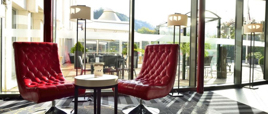 On the terrace at Mercure Champ de Mars, Rouen, Normandy, France