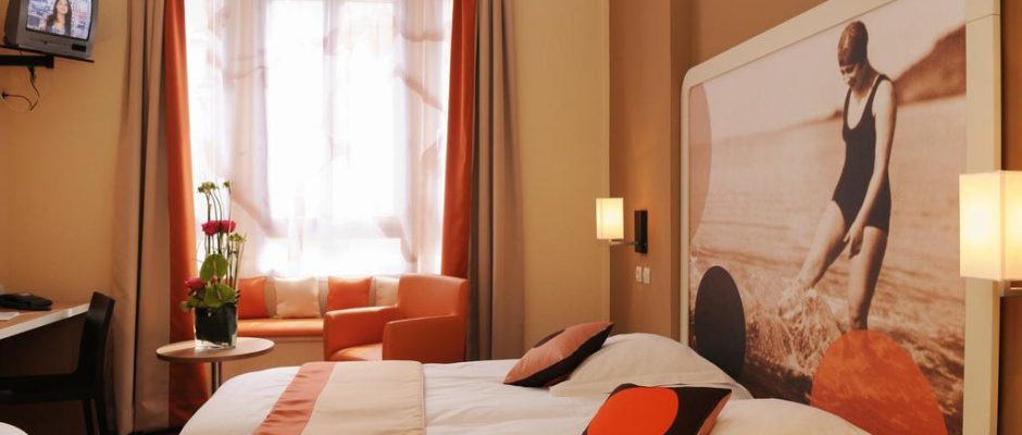 Comfortable bedrooms at the Red Fox hotel, Le Touquet, Northern France