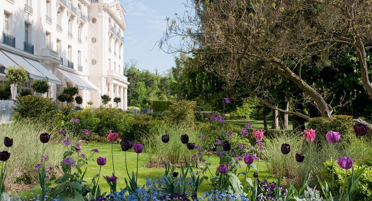 The gardens at the Waldorf Astoria Trianon Palace, Versailles, France