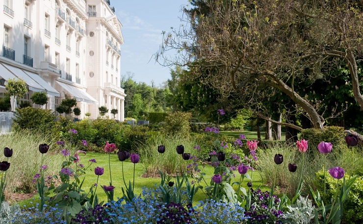 The gardens at the Waldorf Astoria Trianon Palace, Versailles, France
