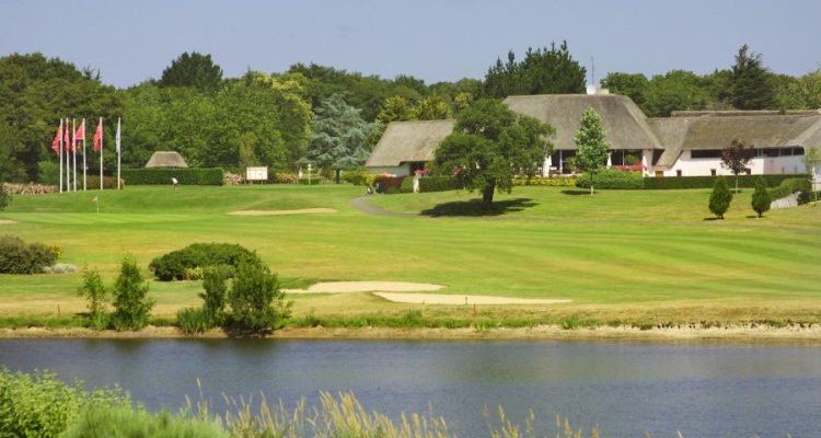Approaching the clubhouse at Saint Julien Golf Club, Normandy, France