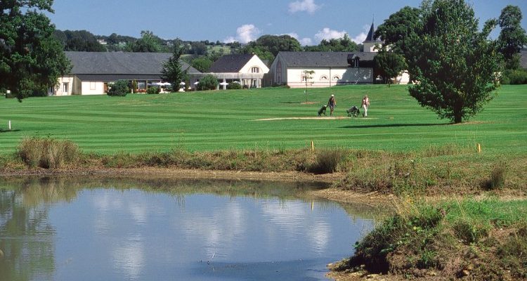 Down the fairway at Saint Julien Golf Club, Normandy, France