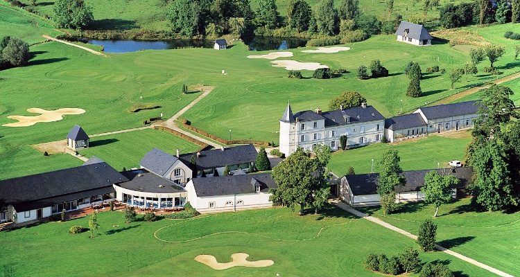 Aerial view of Saint Julien Golf Club, Normandy, France