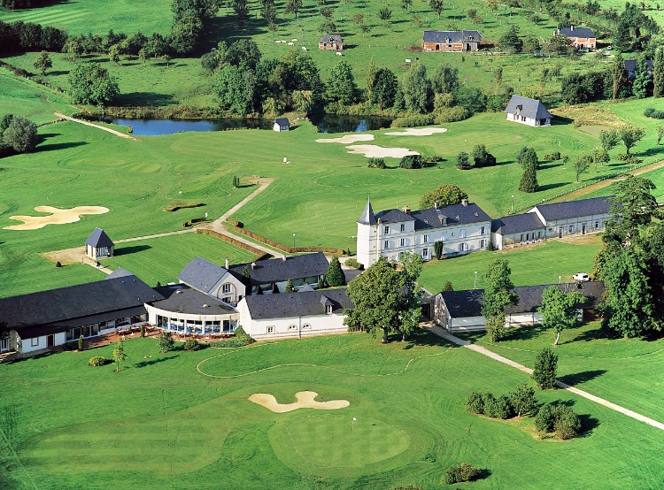 Aerial view of Saint Julien Golf Club, Normandy, France