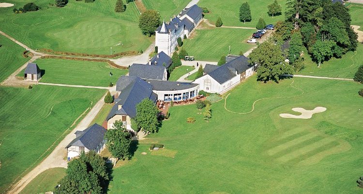 Overview of Saint Julien Golf course, Normandy, France