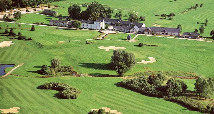 Bird's eye view of Saint Julien Golf Club, Normandy, France