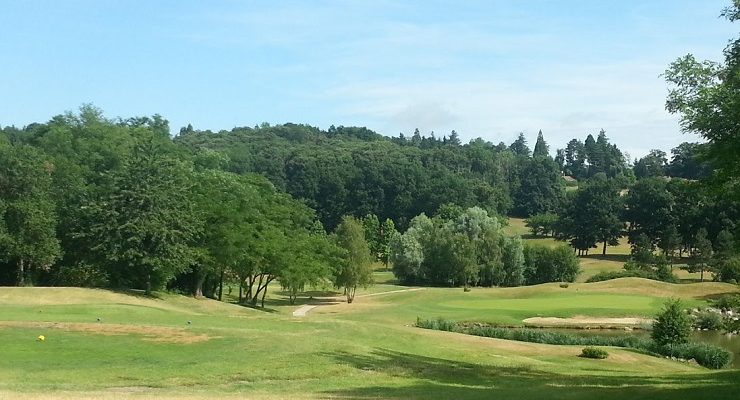 Countryside setting at Bauge Pontigne Golf Club, near Angers, Loire, France