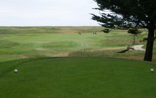 On the tee at Rhuys-Kerver Golf Club, Brittany, France