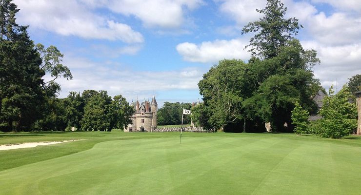 The 18th hole at La Bretesche Golf Club, Brittany, France