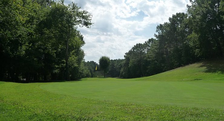 Secluded fairways at Biscarrosse Golf Club, near Bordeaux, south west France
