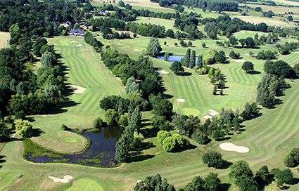 Bird's eye view of Anjou Golf Club, near Angers, Loire, France