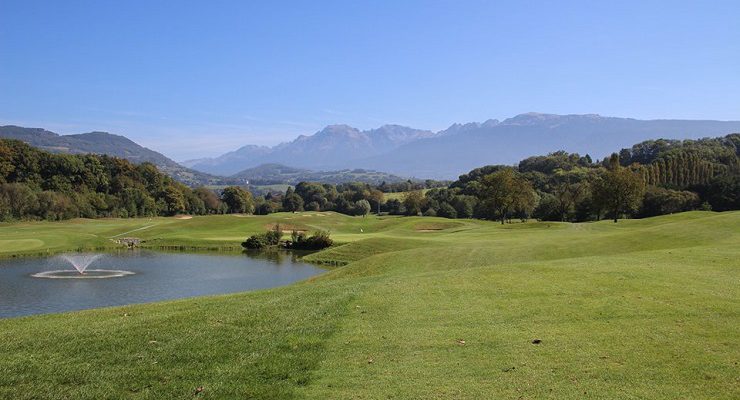 Water features at Golf International de Bresson, Grenoble, France