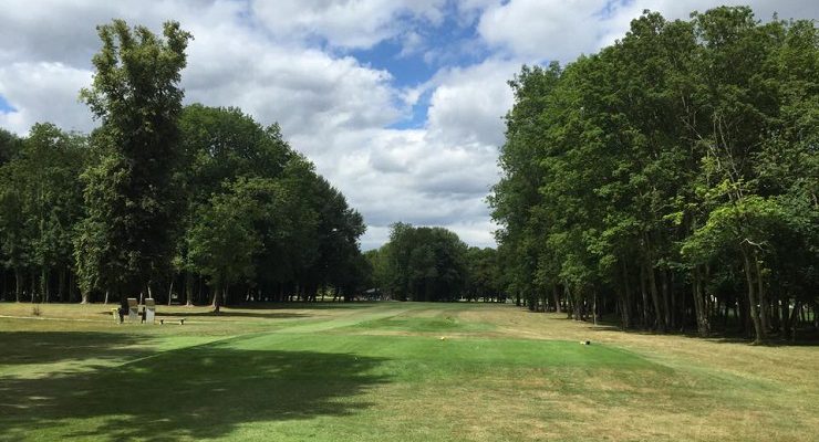 On the tee at Le Vaudreuil Golf Club, near Rouen, Normandy, France