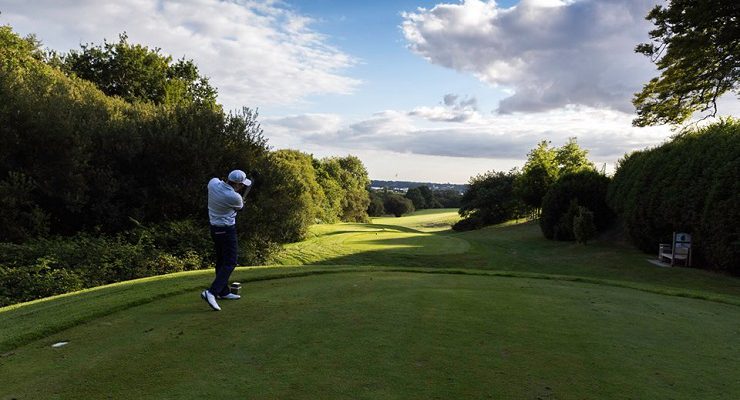 Down the fairway at Cornouaille Golf Club, Brittany, France