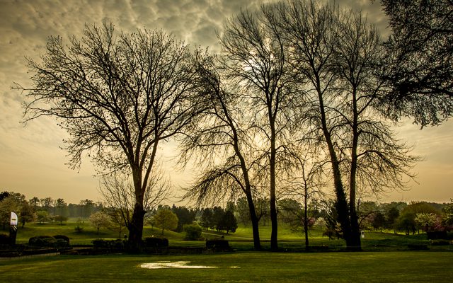 Sunset at Cely Golf Club near Paris, France