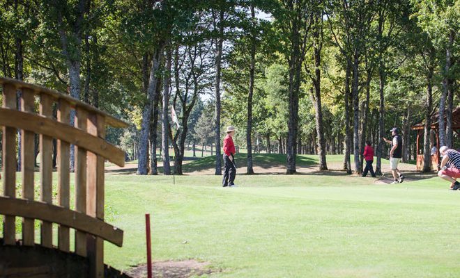 The finish at Country Club Norges Dijon Bourgogne Golf Club, France