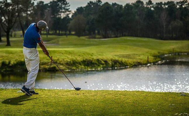 The water beckosn at Pessac Golf Club, Bordeaux, south west France