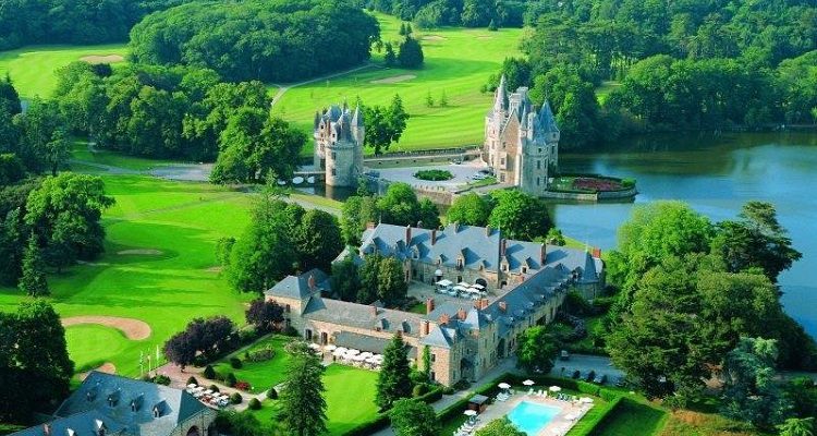 Domaine de la Bretesche, Brittany, France from the skies