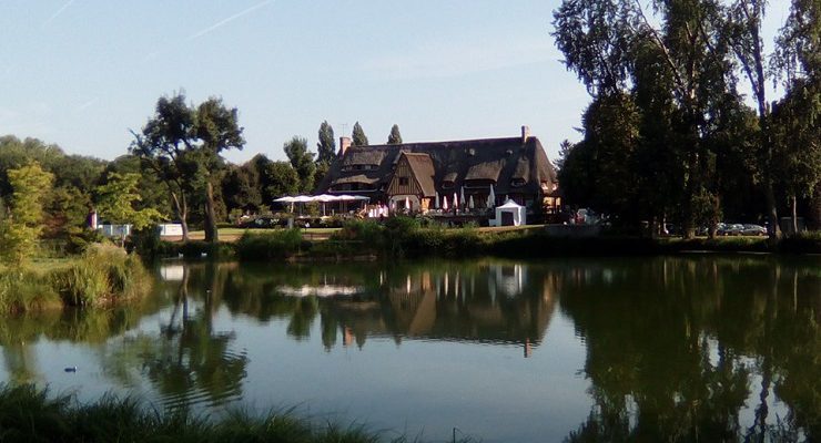 The clubhouse at Le Vaudreuil Golf Club, near Rouen, Normandy, France