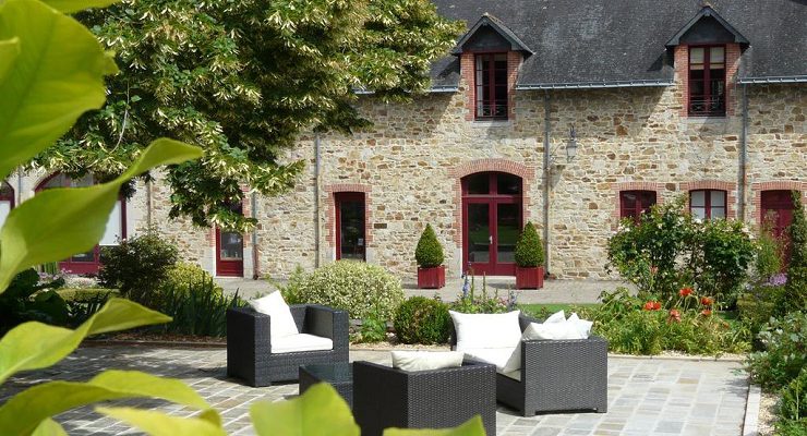 Relax on the terrace at La Bretesche, Brittany, France