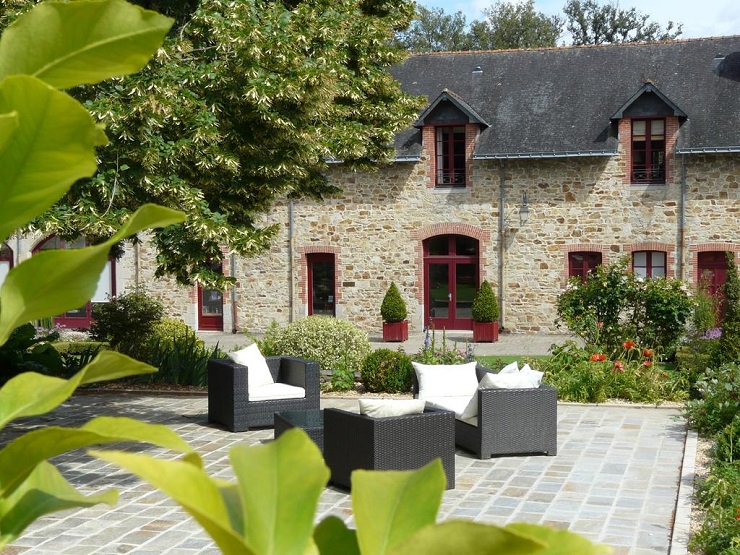 Relax on the terrace at La Bretesche, Brittany, France