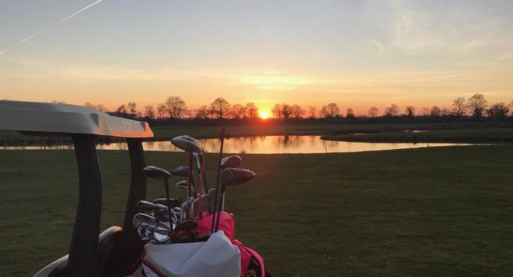 Heading to the clubhouse at Margaux Golf Club, near Bordeaux, south west France