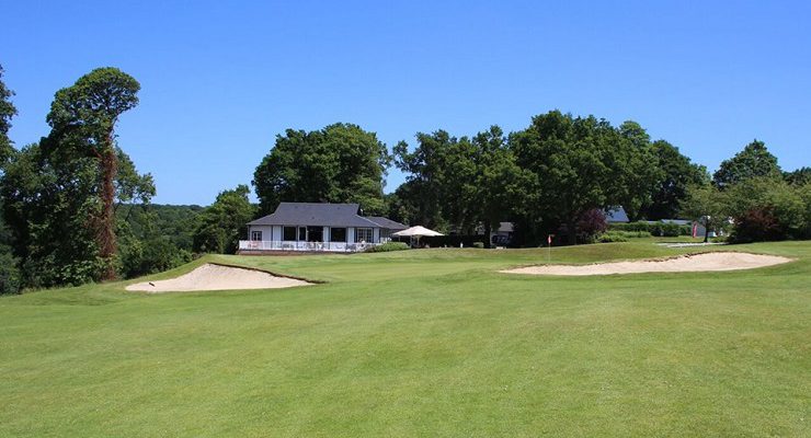 The 18th at Rouen Mont St Aignan Golf Club, Normandy, France