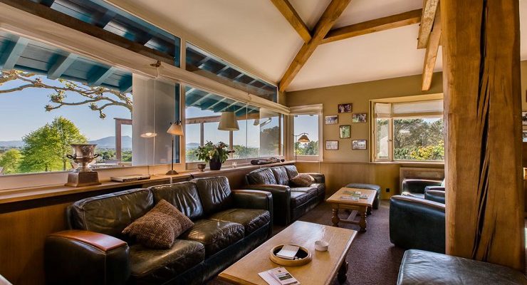 In the cosy clubhouse at Arcangues Golf Club, Biarritz, south west France