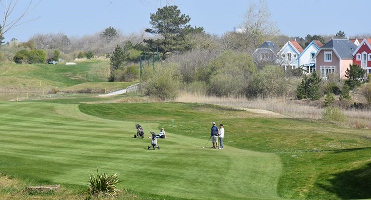On the fairway at Belle Dune Golf Club, Northern France