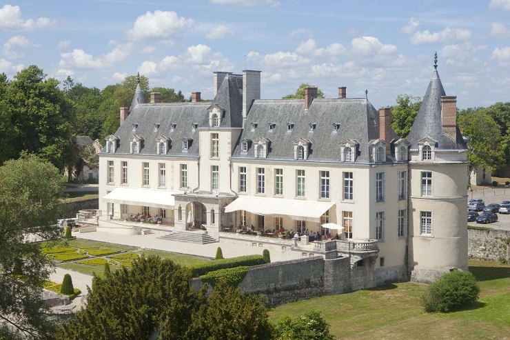 Chateau clubhouse at Chateau d'Augerville, south of Fontainebleau, France