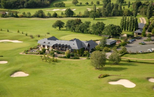 The clubhouse at Sable Solesmes Golf Club, near Angers, Loire, France