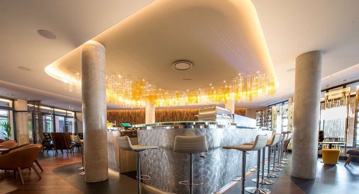 The bar at the Best Western Hotel de la Paix, Reims, Champagne, France