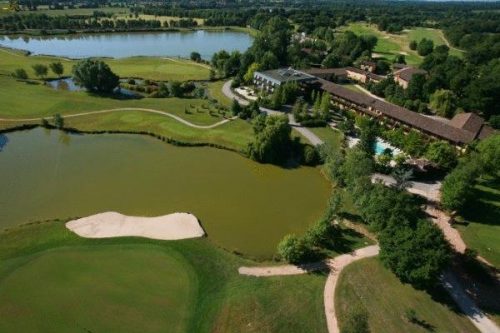 Aerial view at Golf Hotel du Gouverneur, near Lyon, France