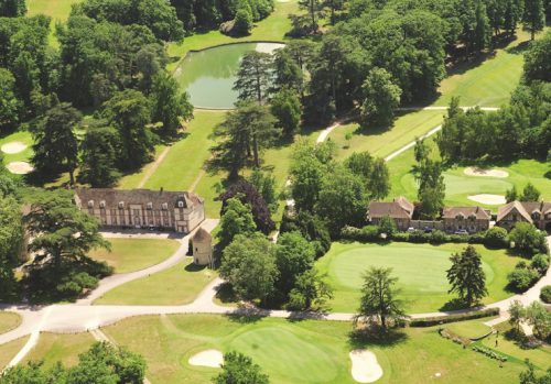 Aerial view at Yvelines Golf Club, Versailles, near Paris, France