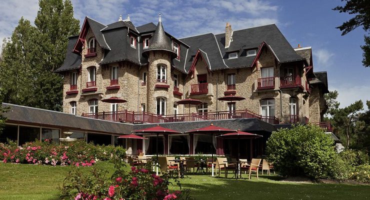 Towers and turrets at Relais et Chateaux Castel Marie Louise, La Baule, Brittany, France